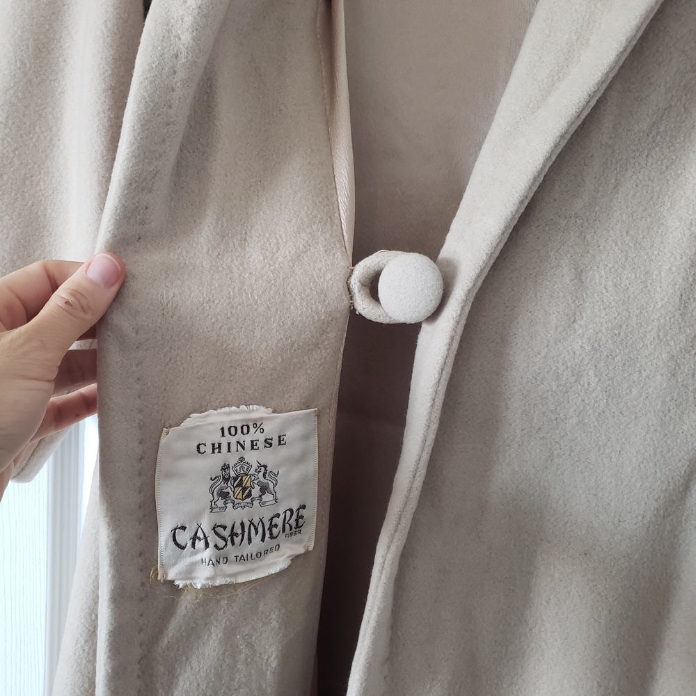 1950s 1960s M/L Vintage 100% Cashmere Lined Car Swing Coat Anter Fashion Denver - Picture 7 of 14